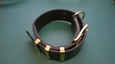 2 inch wide special leather dog collar